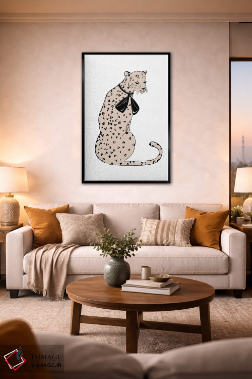 تابلو دکوراتیو شیک پلنگی اثر سابینا فن - D3B