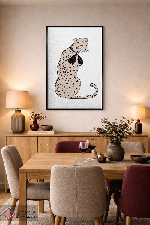 تابلو دکوراتیو شیک پلنگی اثر سابینا فن - D5B