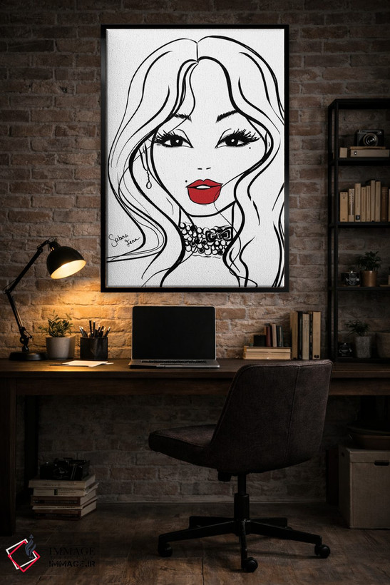 تابلو دکوراتیو چهره I اثر سابینا فن - D6B