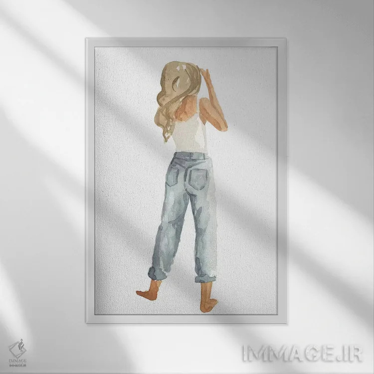 تابلو دکوراتیو ایزابلا اثر سابینا فن - نمای قابدار سفید