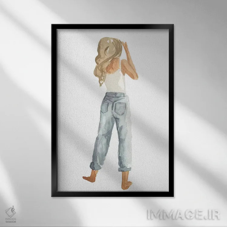 تابلو دکوراتیو ایزابلا اثر سابینا فن - نمای قابدار مشکی