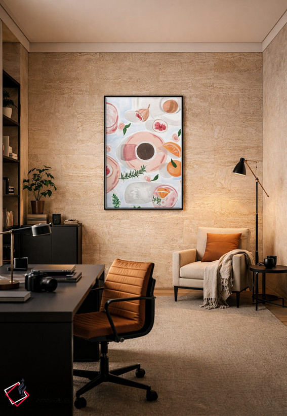 تابلو دکوراتیو طبیعت بی جان با قهوه اثر سابینا فن - D6B