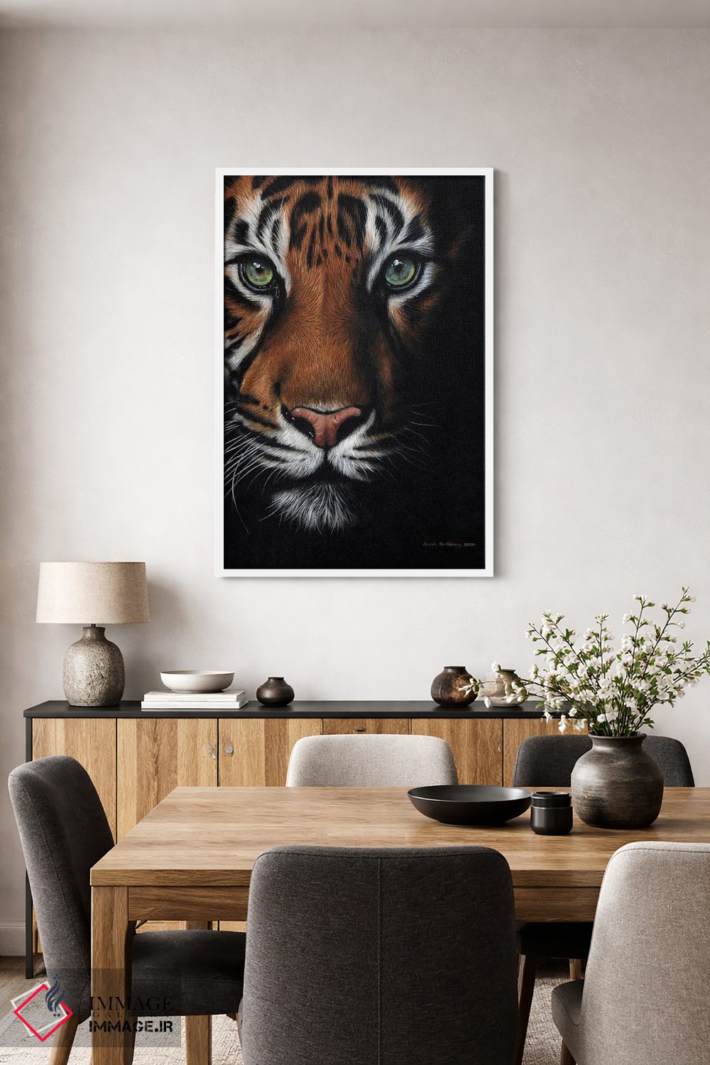 تابلو دکوراتیو ببر بنگال اثر سارا استریبلینگ - D4W