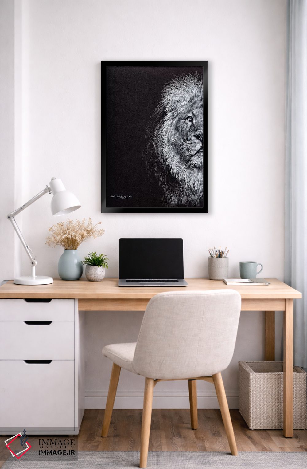 تابلو دکوراتیو شیر آفریقایی I اثر سارا استریبلینگ - D6B