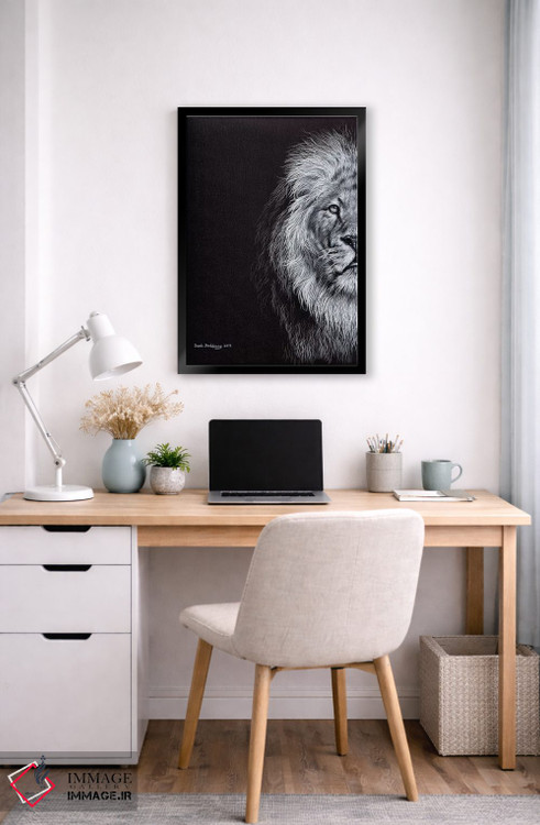 تابلو دکوراتیو شیر آفریقایی I اثر سارا استریبلینگ - D6B