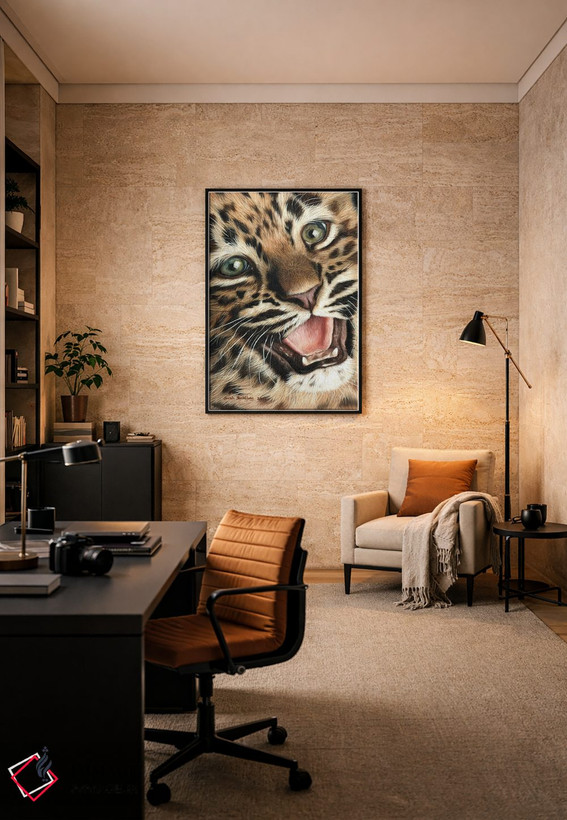 تابلو دکوراتیو توله پلنگ I اثر سارا استریبلینگ - D6B