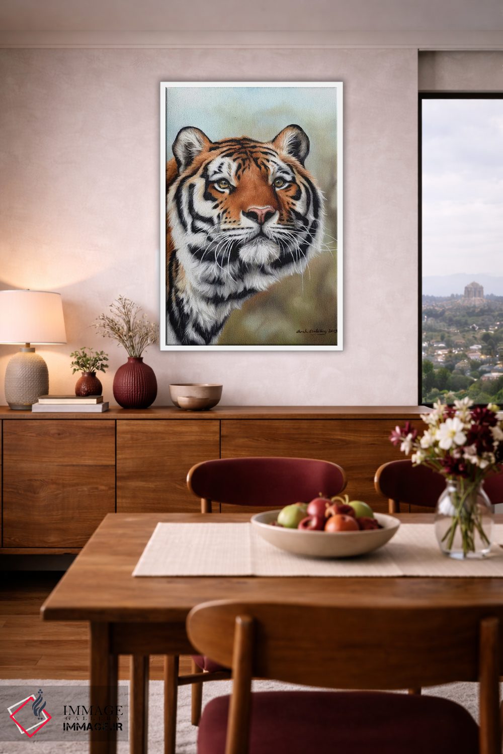 تابلو دکوراتیو ببر سیبری I اثر سارا استریبلینگ - D3W