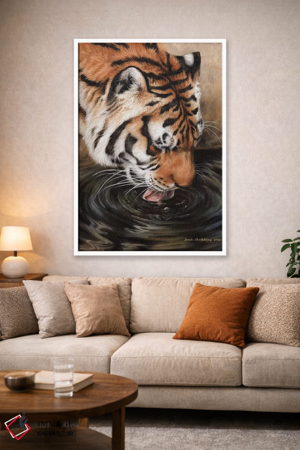 تابلو دکوراتیو ببر سیبری II اثر سارا استریبلینگ - D1W