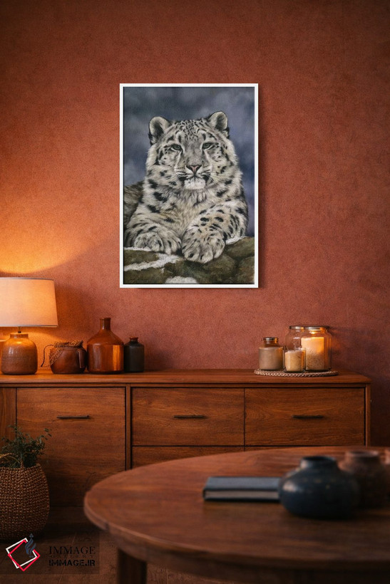 تابلو دکوراتیو پلنگ برفی III اثر سارا استریبلینگ - D2W