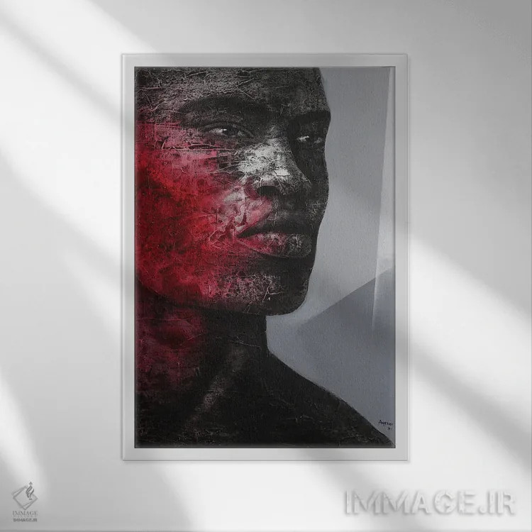 تابلو دکوراتیو شفافیت اثر سگون آیسن - نمای قابدار سفید