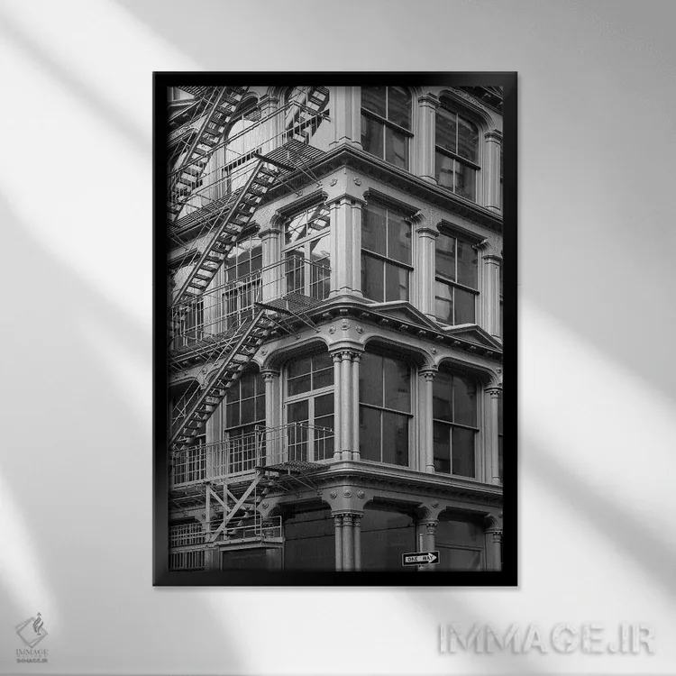 تابلو دکوراتیو یک طرفه اثر عکس های کلینت - نمای قابدار مشکی