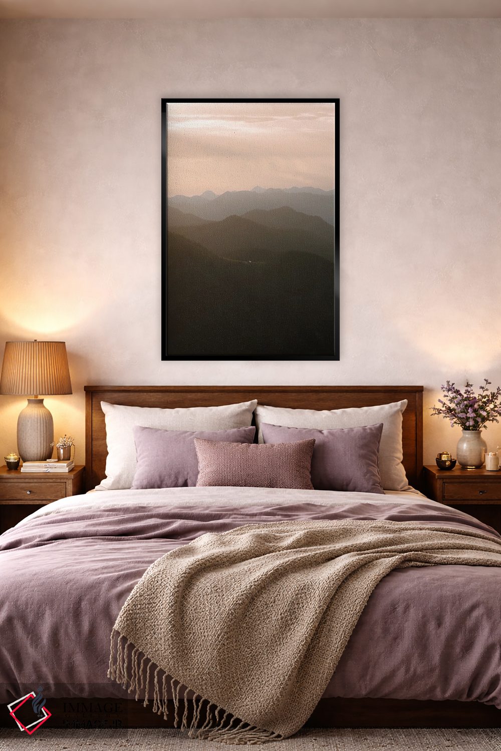تابلو دکوراتیو لایه های طلوع خورشید در کوهستان اثر مایکل شاور - D3B