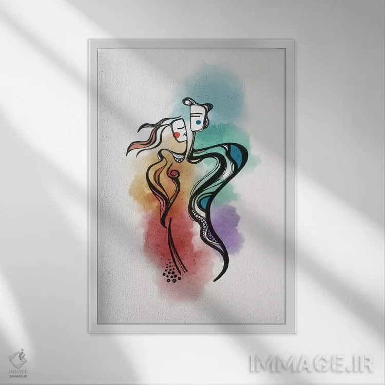 تابلو دکوراتیو پرتره های اقیانوس اثر هنر و تصویرسازی سول کاری - نمای قابدار سفید