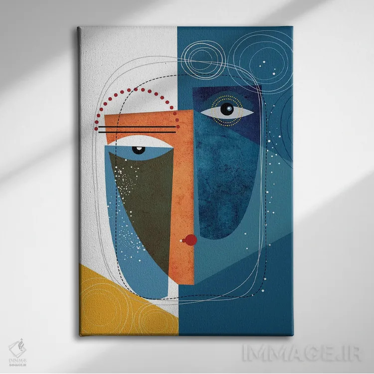 تابلو مدرن کریشنا اثر هنر و تصویرسازی سول کاری - نمای روبهرو روی دیوار