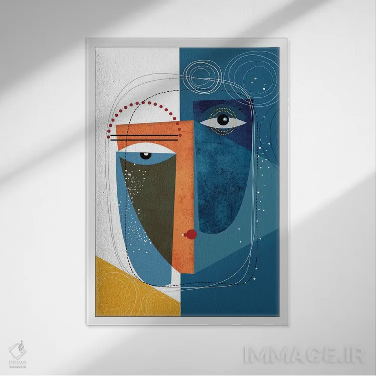 تابلو مدرن کریشنا اثر هنر و تصویرسازی سول کاری - نمای قابدار سفید