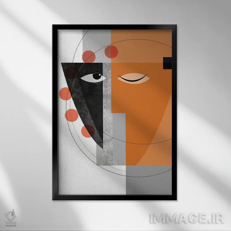 تابلو مدرن آرامش اثر هنر و تصویرسازی سول کاری - نمای قابدار مشکی