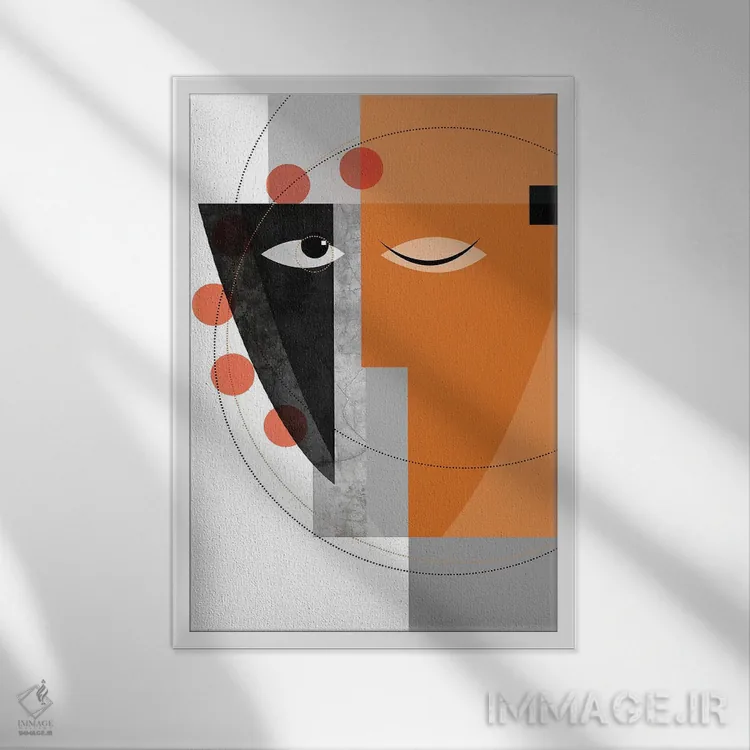 تابلو مدرن آرامش اثر هنر و تصویرسازی سول کاری - نمای قابدار سفید