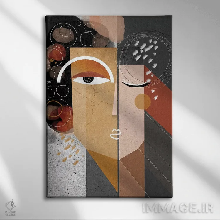تابلو دکوراتیو زمین اثر هنر و تصویرسازی سول کاری - نمای روبهرو روی دیوار