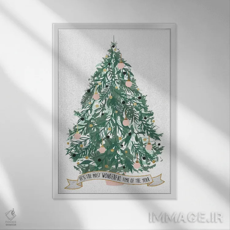تابلو دکوراتیو روح کریسمس ۳ اثر سارا کالیس - نمای قابدار سفید