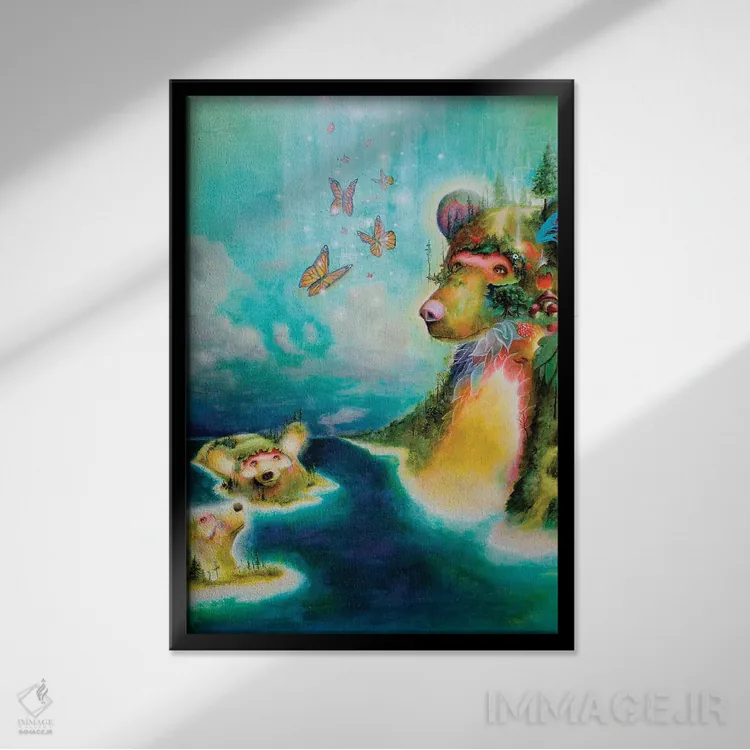 تابلو دکوراتیو مانیتو اثر اسکات میلز - نمای قابدار مشکی