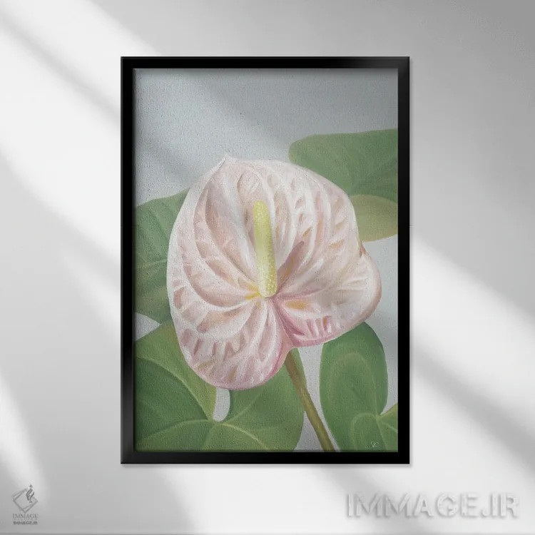 تابلو دکوراتیو عشق و شادی اثر سارا کادل - نمای قابدار مشکی