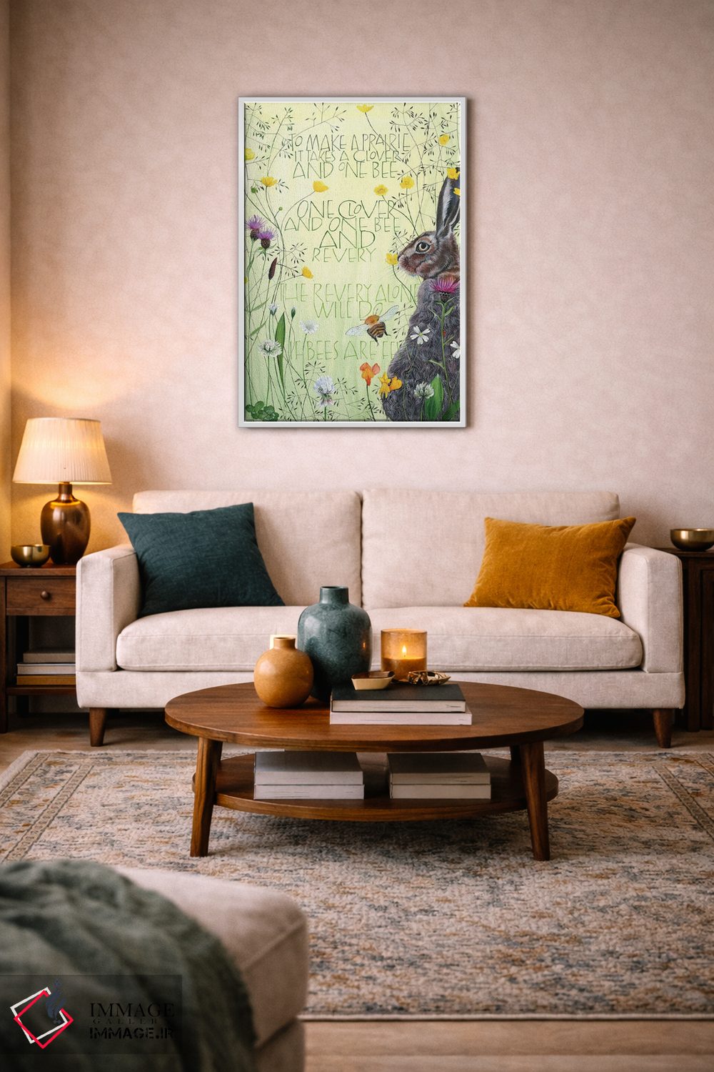 تابلو دکوراتیو خیالبافی اثر سم کنن آرت - D2W
