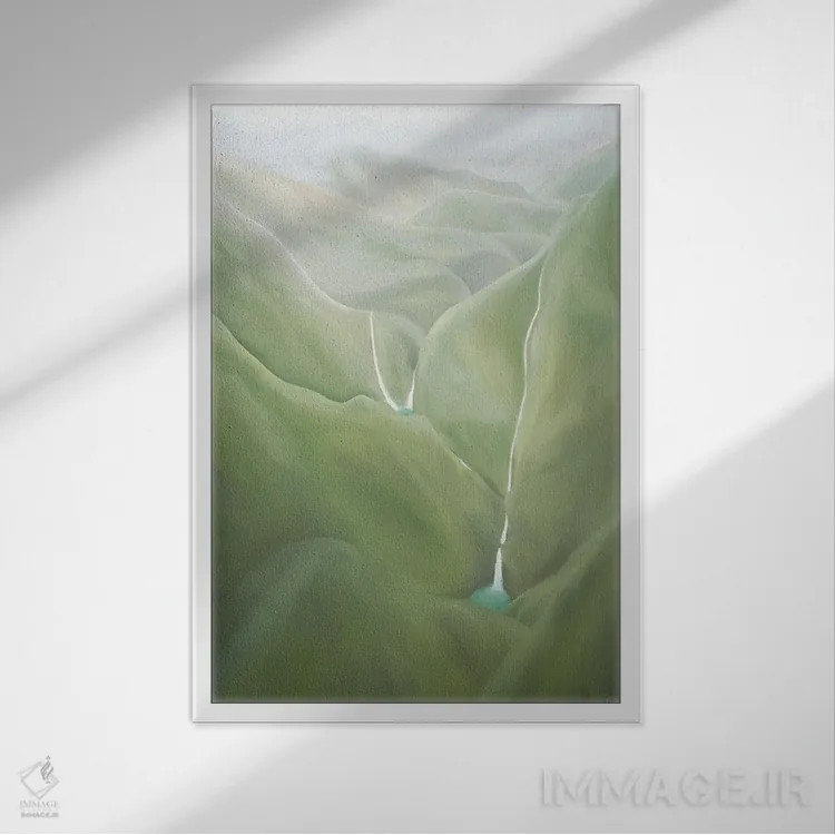تابلو دکوراتیو آلوها درون اثر سارا کادل - نمای قابدار سفید