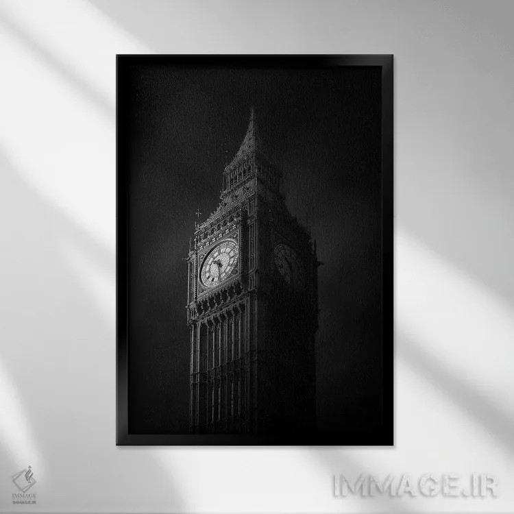 تابلو دکوراتیو بیگ بن ۱ اثر سباستین دل گروسو - نمای قابدار مشکی