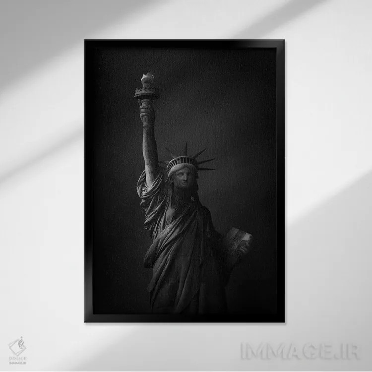 تابلو دکوراتیو مجسمه آزادی اثر سباستین دل گروسو - نمای قابدار مشکی