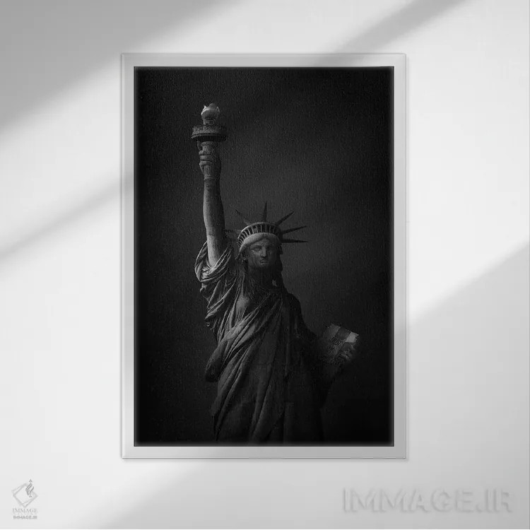 تابلو دکوراتیو مجسمه آزادی اثر سباستین دل گروسو - نمای قابدار سفید