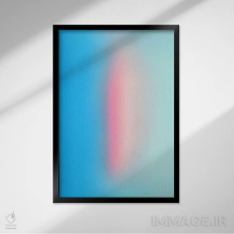 تابلو انتزاعی خلا شماره ۱۳۲ اثر شیموس داو - نمای قابدار مشکی
