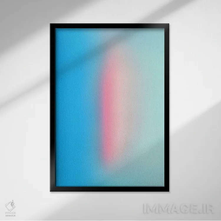 تابلو انتزاعی خلا شماره ۱۳۲ اثر شیموس داو - نمای قابدار مشکی