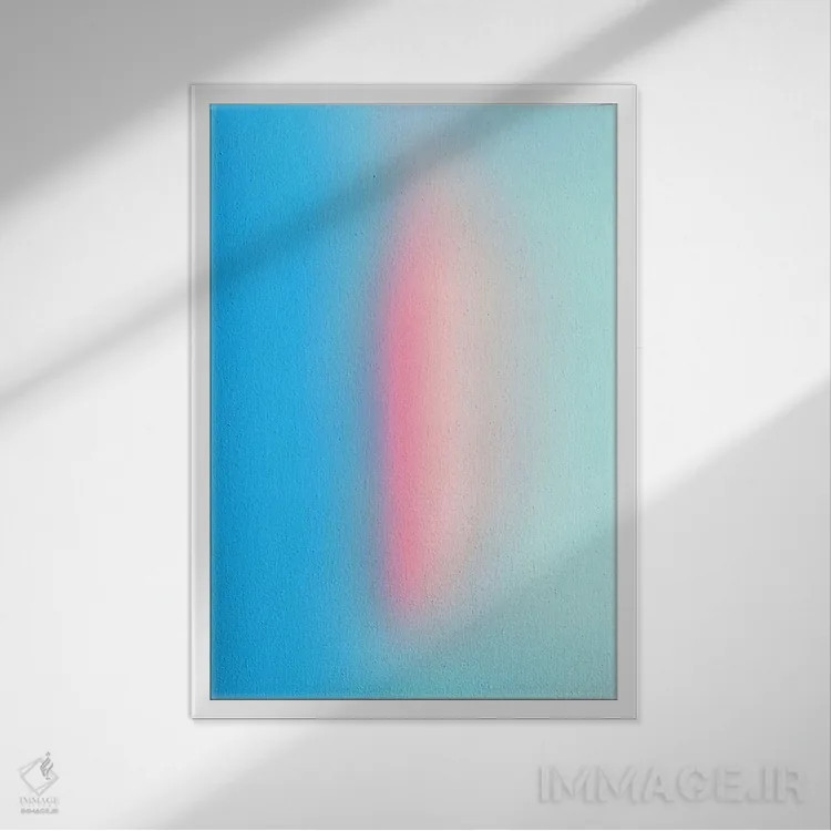 تابلو انتزاعی خلا شماره ۱۳۲ اثر شیموس داو - نمای قابدار سفید