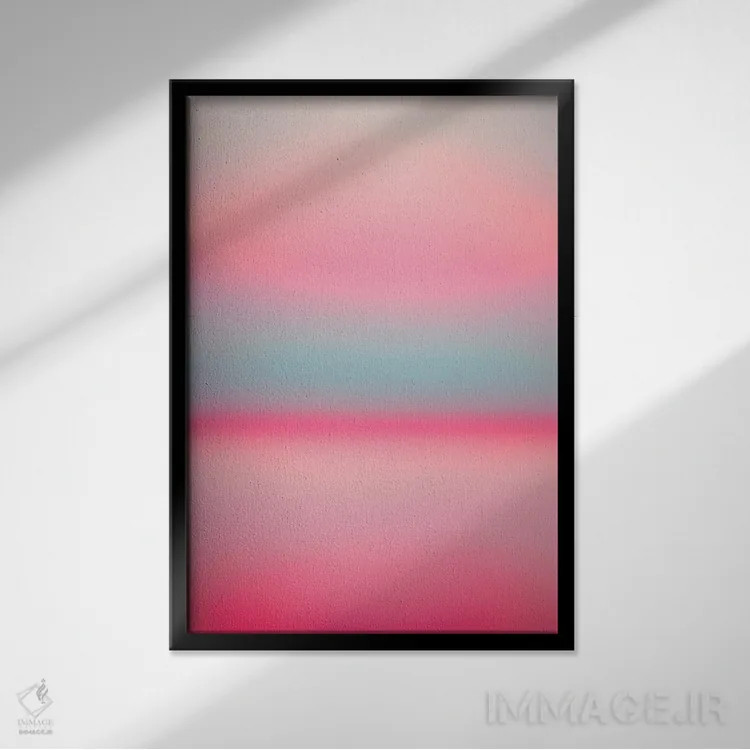 تابلو انتزاعی بیدار شماره ۱۳۶ اثر شیموس داو - نمای قابدار مشکی