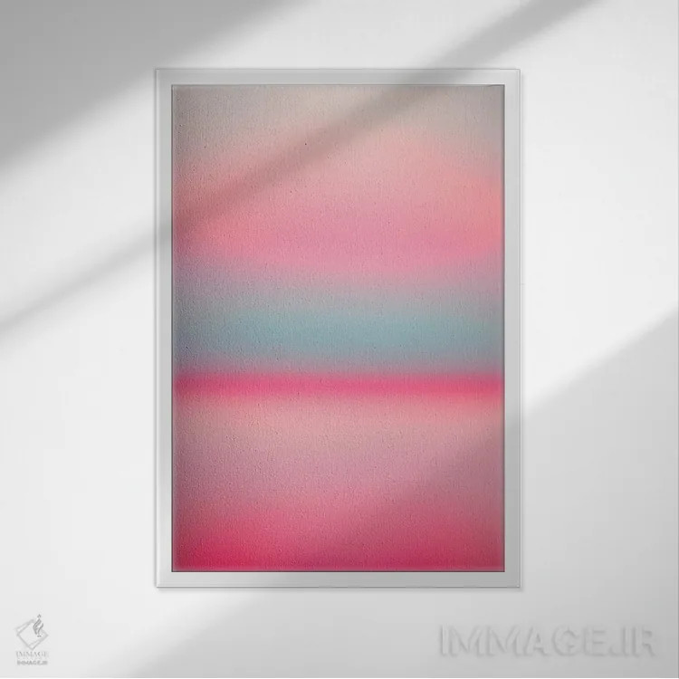 تابلو انتزاعی بیدار شماره ۱۳۶ اثر شیموس داو - نمای قابدار سفید