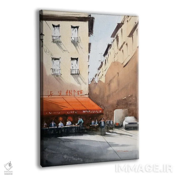 تابلو دکوراتیو Paris,رستوران کنار جاده ای، پاریس اثر سواروپ دانداپات - نمای پرسپکتیو محصول