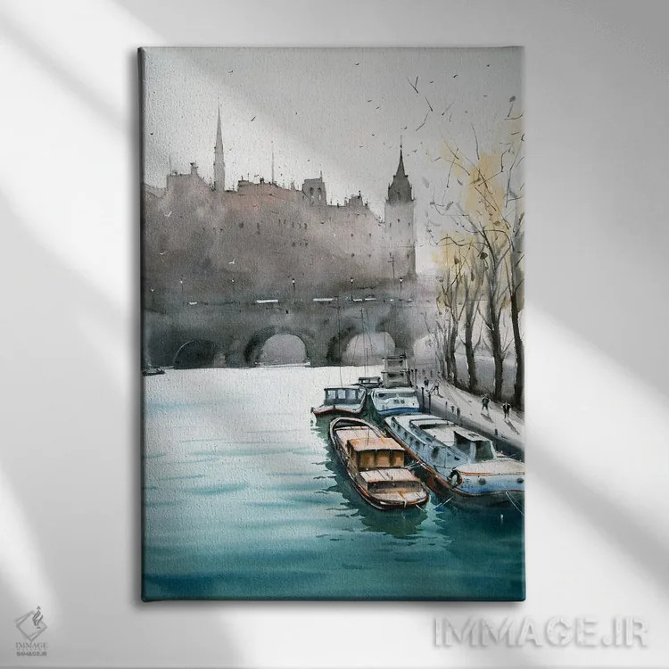تابلو دکوراتیو Paris,پل پون نوف روی سن، پاریس اثر سواروپ دانداپات - نمای روبهرو روی دیوار