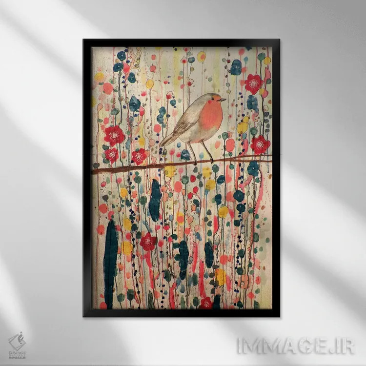 تابلو دکوراتیو من فقط یک پرنده نیستم اثر سیلوی دمر - نمای قابدار مشکی