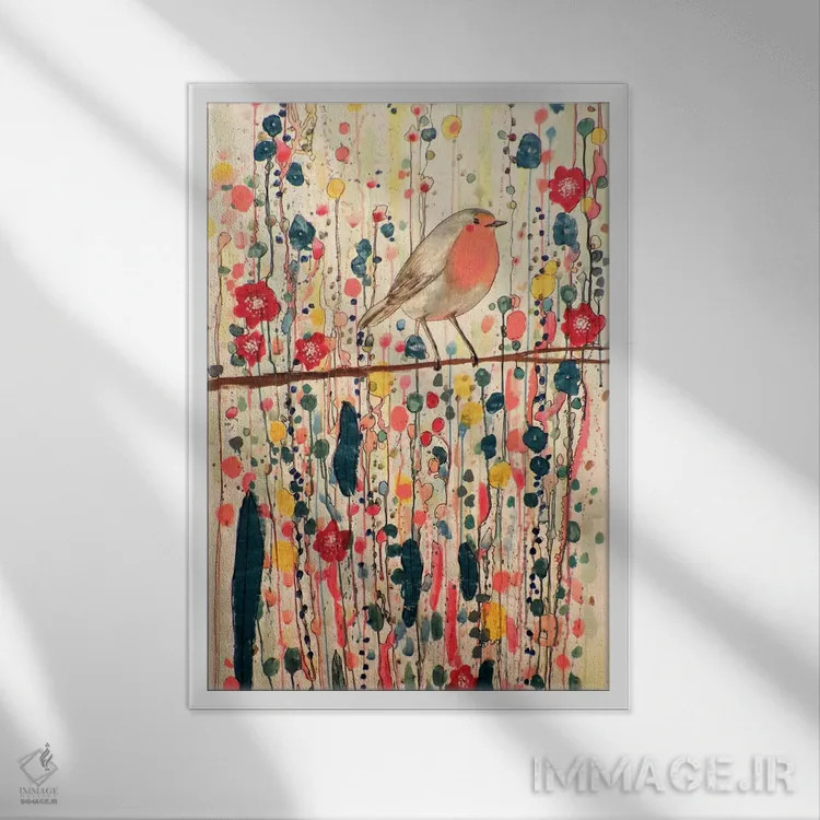تابلو دکوراتیو من فقط یک پرنده نیستم اثر سیلوی دمر - نمای قابدار سفید