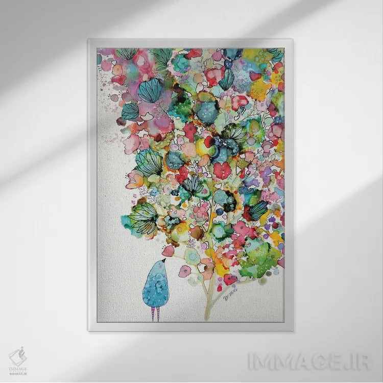 تابلو دکوراتیو زیبایی در پیشکش اثر سیلوی دمر - نمای قابدار سفید