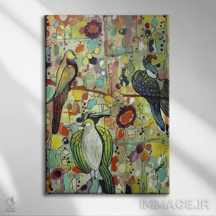 تابلو دکوراتیو مجمع اثر سیلوی دمر - نمای روبهرو روی دیوار