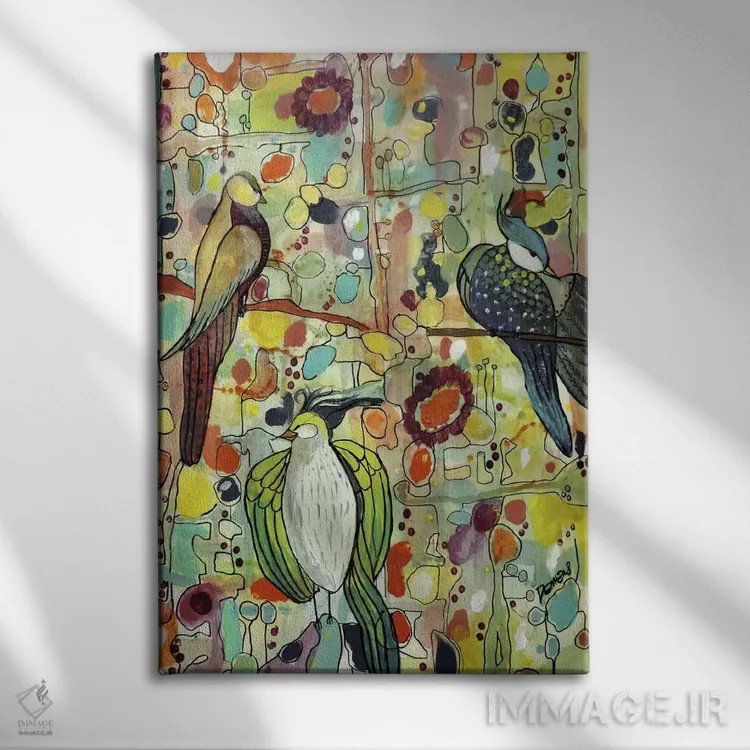 تابلو دکوراتیو مجمع اثر سیلوی دمر - نمای روبهرو روی دیوار