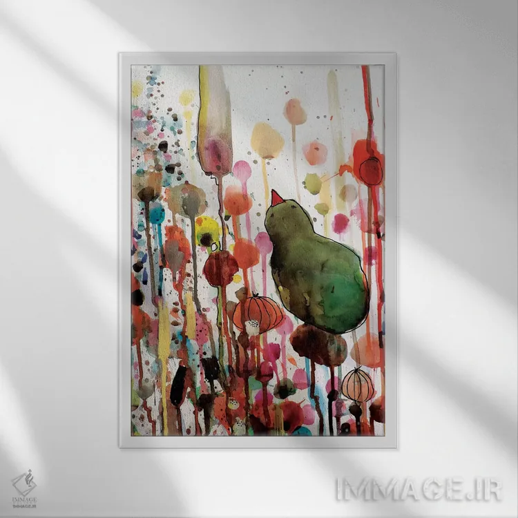 تابلو دکوراتیو انتظار اثر سیلوی دمر - نمای قابدار سفید