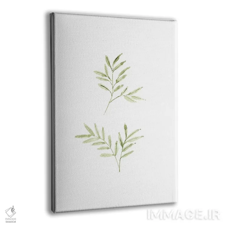 تابلو مینیمال مطالعه برگ شماره ۱ اثر ملیسا سلمین - نمای پرسپکتیو محصول