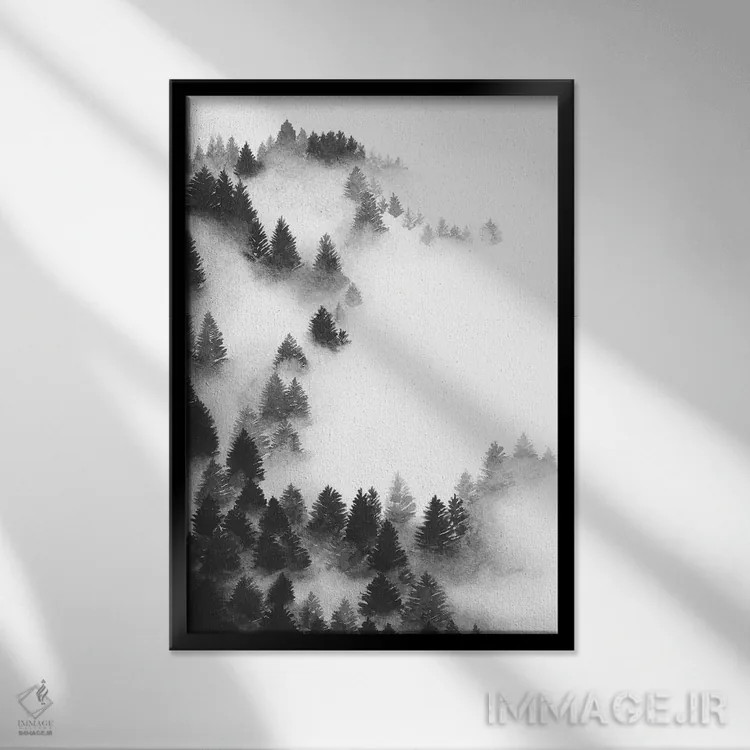 تابلو دکوراتیو وفور اثر ملیسا سلمین - نمای قابدار مشکی