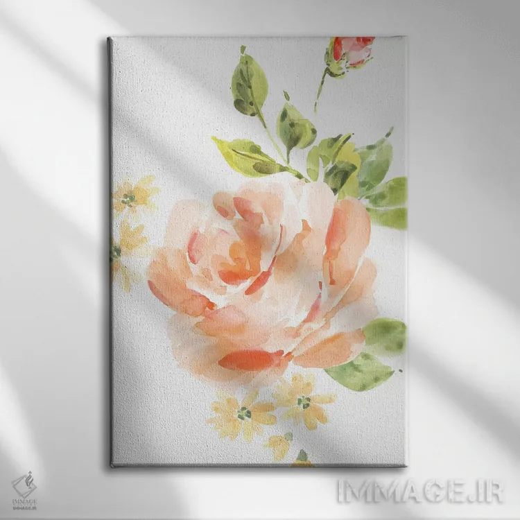 تابلو دکوراتیو رز شماره ۵ اثر ملیسا سلمین - نمای روبهرو روی دیوار