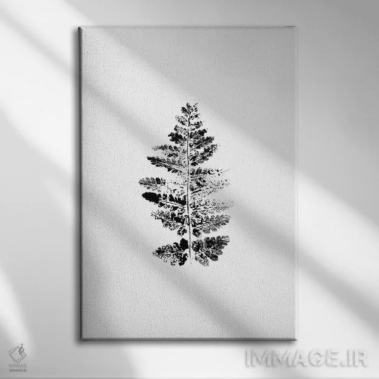تابلو مینیمال اثر سرخس - نمای روبهرو روی دیوار