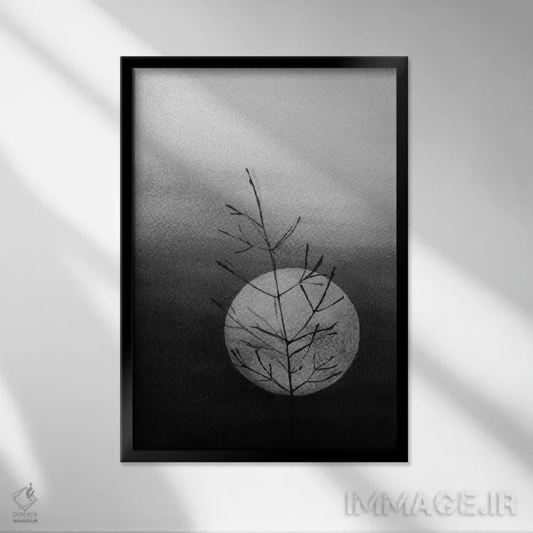 تابلو دکوراتیو نماد خوش یمن اثر ملیسا سلمین - نمای قابدار مشکی