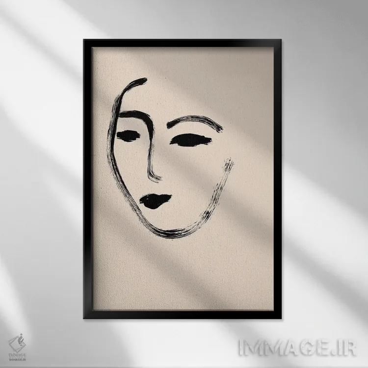 تابلو مینیمال او اثر ملیسا سلمین - نمای قابدار مشکی