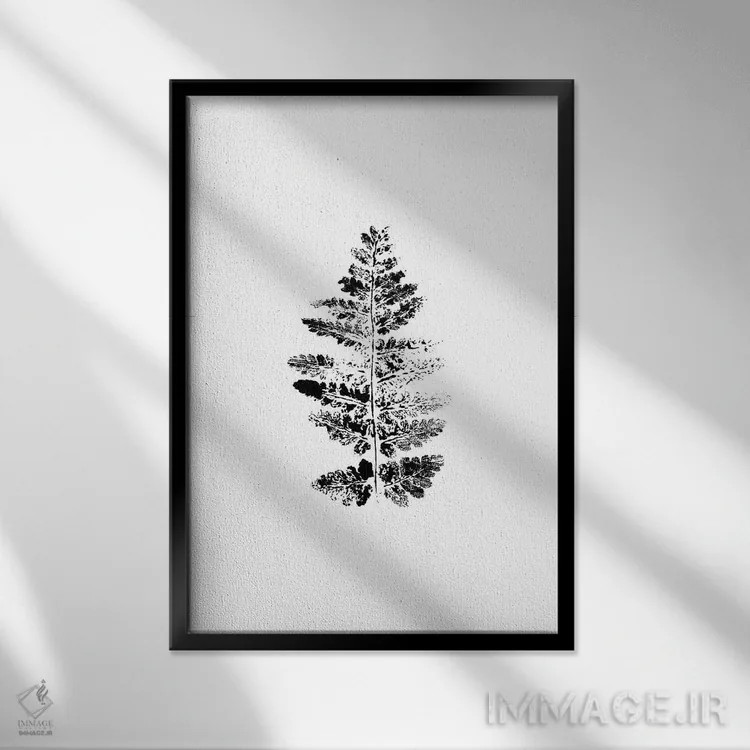 تابلو مینیمال اثر سرخس - نمای قابدار مشکی